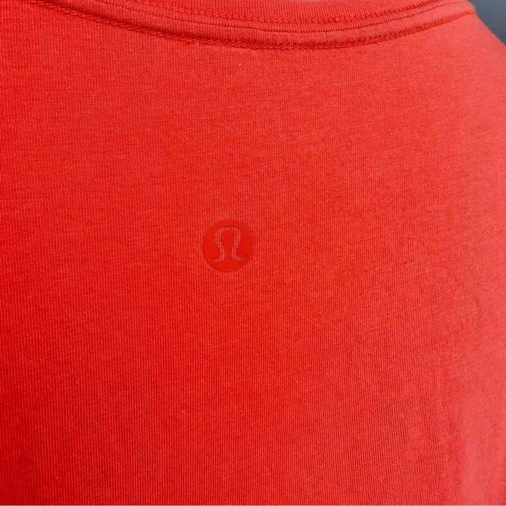 Lululemon Orange Short Sleeve Tee Shirt T-Shirt Athletic Activewear 8